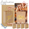 40Pcs 4 Styles Gold Stamp Thank You Printed Paper Gift Tote Bags ABAG-GO0001-12-5