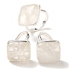 Natural Quartz Crystal Adjustable Rings RJEW-H240-01S-10-1