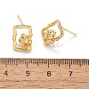 Brass Stud Earrings EJEW-G432-01G-5