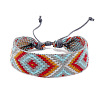 Cotton Braided Rhombus Cord Bracelet with Wax Ropes PW-WG62422-02-1