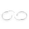 Anti-Tarnish Rhodium Plated 925 Sterling Silver Earring Hoop STER-T007-113P-2