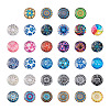 Yilisi Printed Glass Half Round/Dome Cabochons GGLA-YS0001-01-13