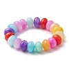 Rondelle Dyed Natural Freshwater Shell Beaded Stretch Rings for Women RJEW-JR00741-5