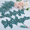 Flower Polyester Embroidery Lace Appliques DIY-WH20011-03B-4