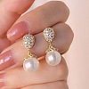 Alloy Rhinestone Teardrop Stud Earrings WG02693-01-3