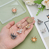 8Pcs 4 Colors Alloy Rhinestone Beads FIND-ME0002-80-3