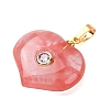 Cherry Quartz Glass Pendants G-B188-02G-01-2