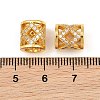 Brass Micro Pave Clear Cubic Zirconia European Beads CU-CBA6A75-25G-3