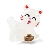 Luminous Resin Lucky Cat Display Decorations DJEW-P020-01B-2