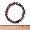 Natural Amethyst Round Beads Stretch Bracelets for Women BJEW-L712-B04-8mm-5