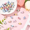 40Pcs 8 Colors Glass Pendants PALLOY-YW00157-5