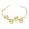 Wave Brass Cuff Bangles BJEW-C157-04G-4