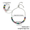 Chic Rectangle Brass Rhinestone Slider Bracelets & Cuff Rings Sets for Daily Wear VC3129-3-2