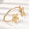 304 Stainless Steel & Plastic Imitation Pearl Cuff Bangles BJEW-Z170-02G-2