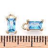 Brass Cubic Zirconia Charms X1-KK-S350-367H-3