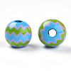 Easter Theme Printed Wood Beads WOOD-T032-22A-2