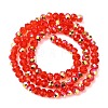 Electroplate Transparent Glass Beads Strands EGLA-A046-01B-01-3