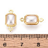 Brass ABS Imitation Pearl Connector Charms KK-N286-02C-G-3
