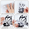 AHADERMAKER 10 Sheets 5 Colors Butterfly PET Waterproof Car Stickers DIY-GA0006-07-3