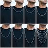 Anti-Tarnish Rhodium Plated 925 Sterling Silver Thin Dainty Link Chain Necklace for Women Men JN1096B-02-5