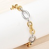 304 Stainless Steel Figaro Chain Bracelets for Women BJEW-A169-09GP-3