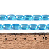 Electroplate Transparent Glass Beads Strands EGLA-Q132-03B-A03-4