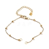 304 Stainless Steel Round Ball Cable Chain Bracelet Making AJEW-JB01331-01-2