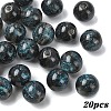 20Pcs Round Imitation Cat Eye Resin Beads RESI-YW0004-43D-1