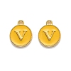 Golden Plated Alloy Enamel Charms LS-ENAM-Q437-13V-1