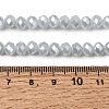 Electroplate Glass Beads Strands GLAA-K027-PL-A08-A-8