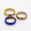 Electroplate Non-Magnetic Synthetic Hematite Wide Band Rings RJEW-J006B-M-1