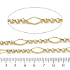 304 Stainless Steel Textured Rhombus with Rolo Chains CHS-R020-07G-03-2