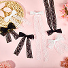 12Pcs 6 Styles Polyester Alloy Bowknot Hair Clips PHAR-CN0001-02-3