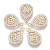 Brass Micro Pave Cubic Zirconia Pendants KK-T060-03-1