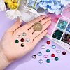 160Pcs 8 Colors Transparent Glass Cabochons GLAA-SZ0001-44-7