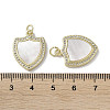 Brass Micro Pave Cubic Zirconia Pendants KK-G485-23A-G-3