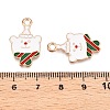 Christmas Theme Alloy Enamel Pendants ENAM-T020-33G-3