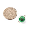 Halloween Glass Peal & Glass Seed Beaded Round Eye Links Connector Charms PALLOY-MZ00948-01-2