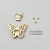 Zinc Alloy Butterfly Bag Twist Lock Accessories FIND-WH0441-46A-1