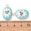 Printed Alloy with Acrylic Pendants AL-CBAE25B-04D-G-2