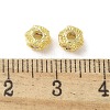 Brass Micro Pave Cubic Zirconia Beads KK-A236-19G-01-2