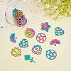 28Pcs 7 Style 304 Stainless Steel Pendants STAS-FH0001-71-4
