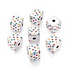 Opaque Printed Acrylic Beads OACR-T029-09-1