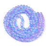 Baking Painted Imitation Jade Glass Round Bead Strands DGLA-N003-10mm-01-2