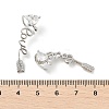 Brass Micro Pave Clear Cubic Zirconia Stud Earrings EJEW-M077-11P-5