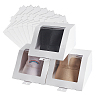 Foldable Cardboard Gift Cap Storage Boxes with Clear PVC Window CON-WH0099-67A-1