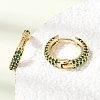 Brass Micro Pave Cubic Zirconia Hoop Earrings KK-CBA8324-24G-01-2