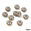 10Pcs Alloy Rhinestone European Beads CPDL-YW0001-02A-1