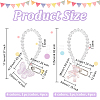 8Pcs 8 Style Acrylic Hanging Beaded Keychain Wrist Bracelet Pendant Decoration HJEW-OC0001-30-2
