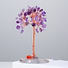 Natural Amethyst Chips Tree of Life Decorations PW-WG54461-07-1